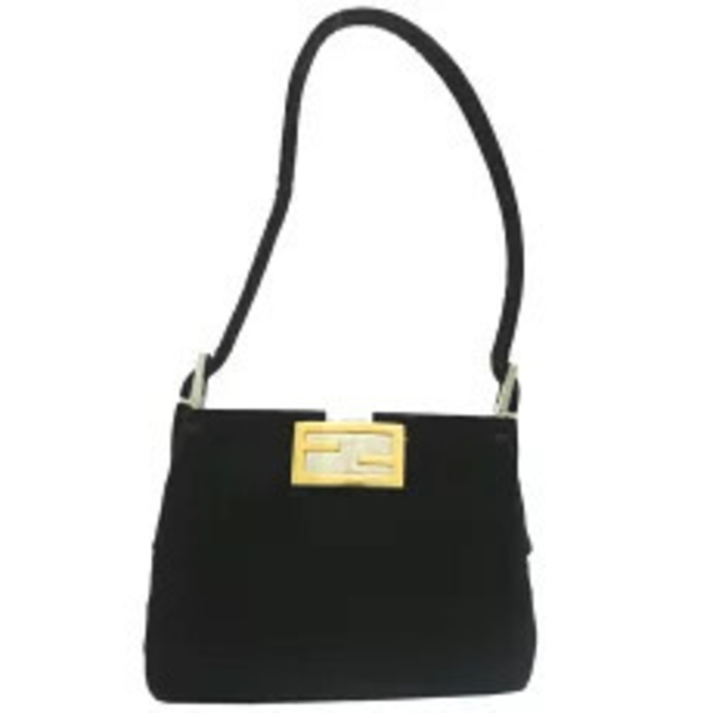 Fendi Velour Bag Handbag Black